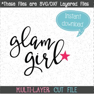 Glam girl SVG, make-up jar SVG, make-up decal, make-up glas SVG, SVGs, Cricut gesneden bestand, silhouet bestand