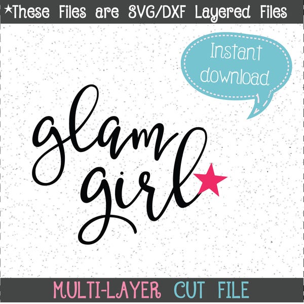 Glam Girl SVG, Makeup Jar SVG, Makeup Decal, Makeup Glass SVG, SVGs, Cricut Cut File, Silhouette File