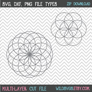 Seed of Life SVG, Sacred Geometry SVGs, Seed of Life clipart, Seed of Life cuttable, SVGs, Cricut Cut File, Silhouette File