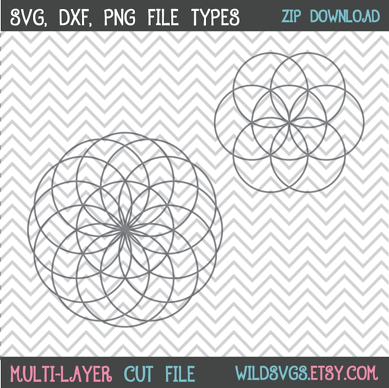 Seed of Life SVG Sacred Geometry Svgs Seed of Life Clipart | Etsy