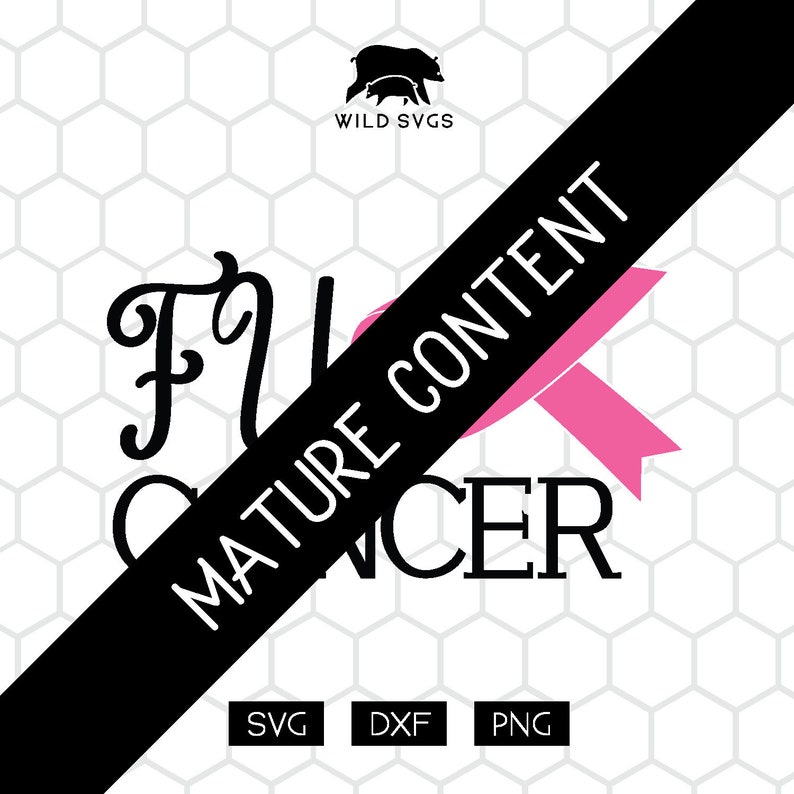 CENSORED Cancer SVG Cricut and Silhouette Cut File image 1