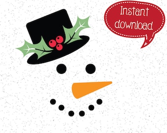 Snowman SVG, Christmas SVG, Merry Christmas SVGs, Christmas SVGs, SVGs, Cricut Cut File, Silhouette File