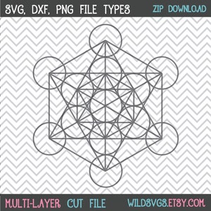 Metatrons Würfel SVG, Heilige Geometrie SVG Metatrons Würfel Clipart, Metatrons Würfel schneidbare, SVG, Cricut geschnitten Datei Silhouette Datei