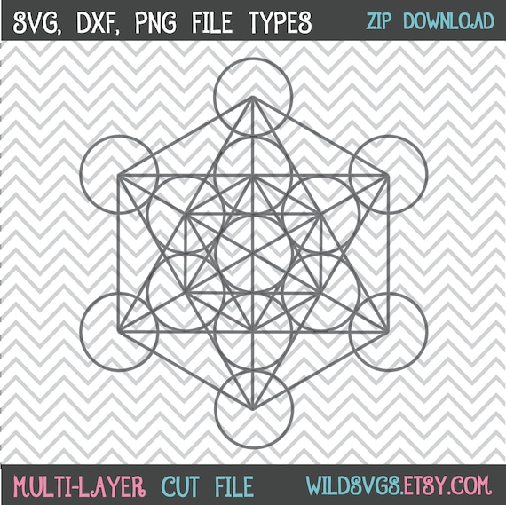 Download Metatron S Cube Svg Sacred Geometry Svgs Metatron S Etsy