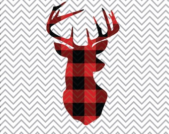 Buffalo Plaid Buck Sublimation Design