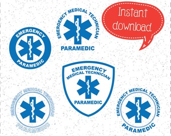 Paramedic SVG Bundle, First Responders, EMT, Medic Cut Files (Digital Download)
