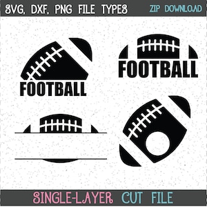 Football SVGs, Football SVG, Football Monograms, Football, SVGs, SVGs, Cricut Cut File, Silhouette File