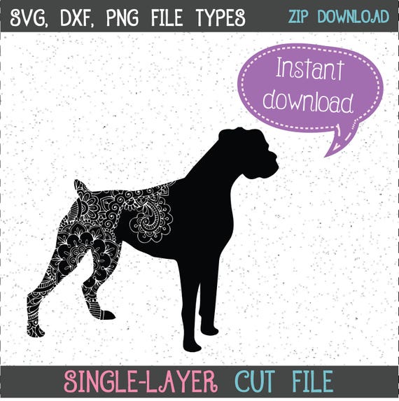 Half Mandala Boxer Svg Boxer Svgs Boxers Svg Boxers Svgs Etsy