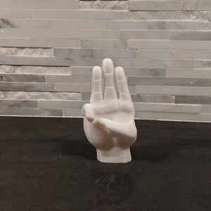 Drei Finger Salute Hand Zeichen Mini Statue