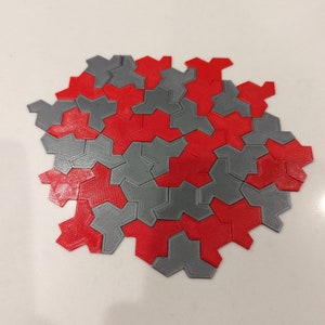 Einstein hat tile puzzle pieces set || math geometry problem solved