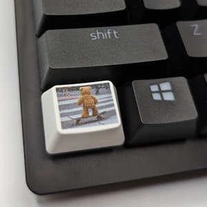 Teddy Bear Skating in Times Square Keycap || For Mechanical Cherry MX switches ||