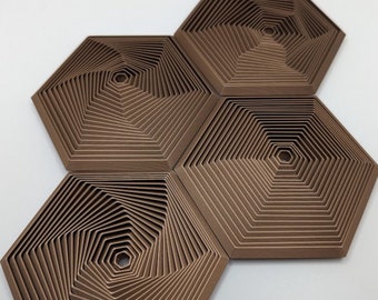 Geometric fidget coasters