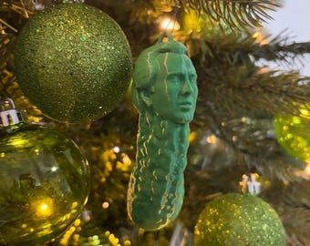 Picolas Cage Christmas Ornament | Funny Nicolas Cage Tree Hanging | Gag Gift for Movie Fans