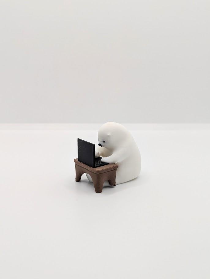 Coder Bear Mini Figurine | The Perfect Gift for Computer Science, IT, Tech, Gamers, or Engineering Friends