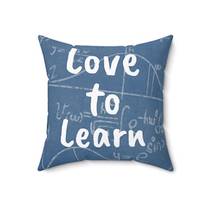 Back to School Gift for Teachers and Students, Math Themed Throw Pillow, Learn Couch Pillow, School Presents, Tutor Gifts, Preschool, Daycar