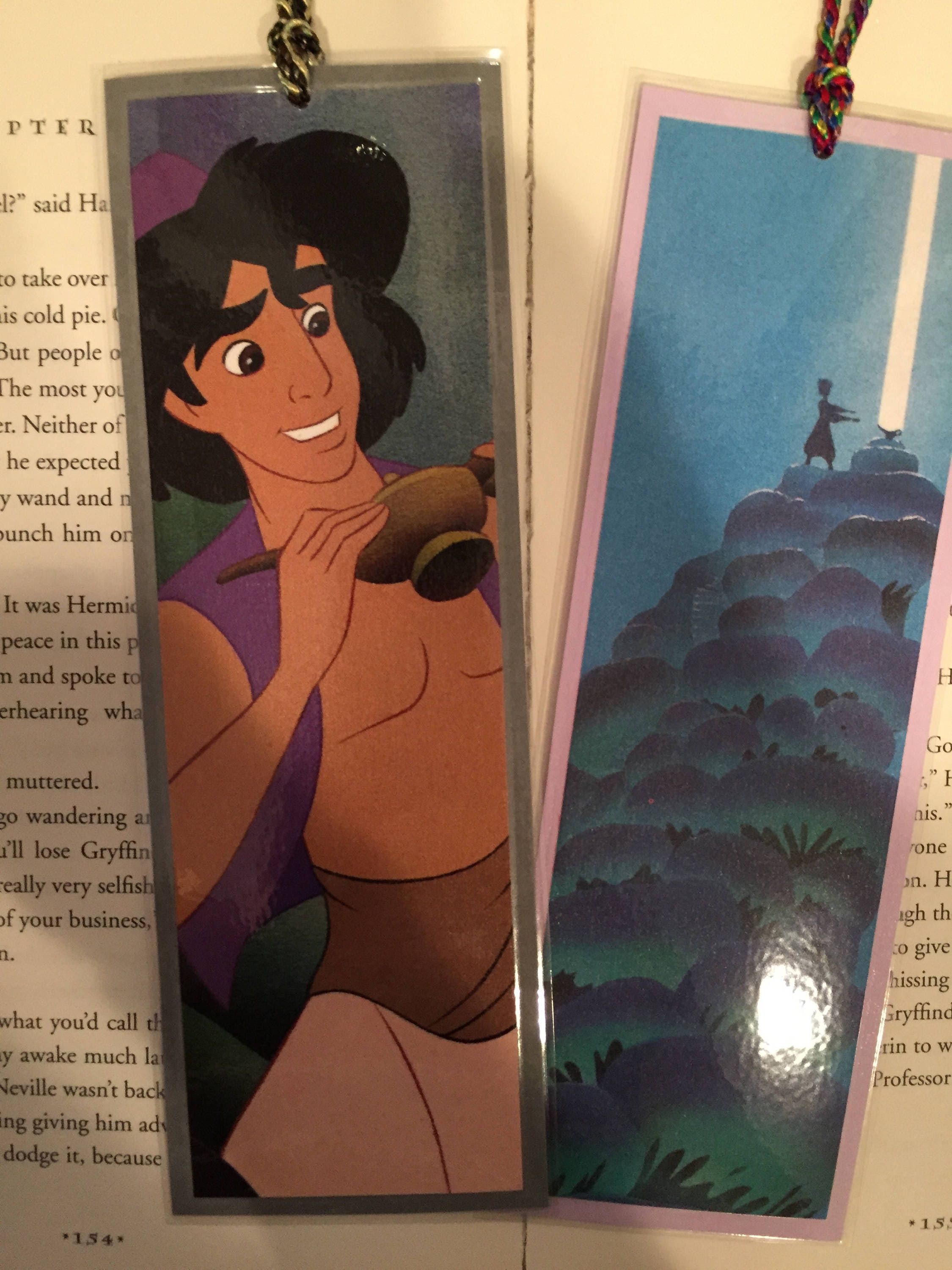 Aladdin Disney Bookmarks Featuring Aladdin in the Cave of - Etsy