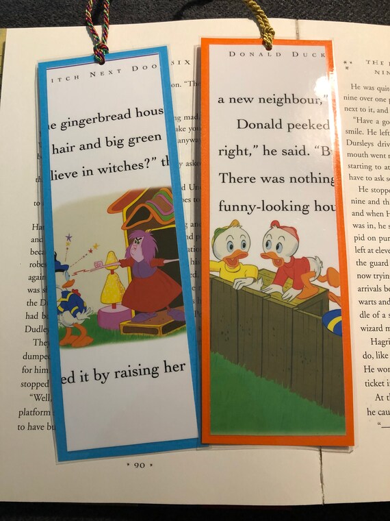 Bookmarks Made From The Recycled Book Donald Duck And The Witch Next Door Great For Any Reader For A Halloween Gift
