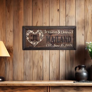 Family Name Sign | Last Name Sign | Custom Wood Sign | Personalized Wedding Gift | Personalized Christmas Gift | Anniversary Gift