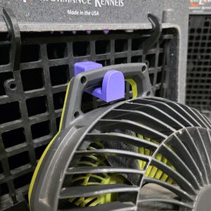 Ruffland Kennel Hook. Organizer and fan mount. Easy no tool install