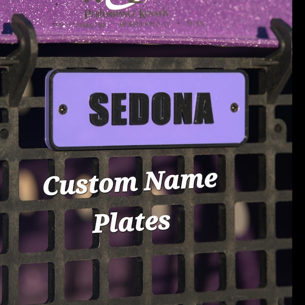 Ruffland Kennel Name Plate (Classic). Customized names & colors. Easy Install