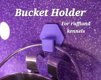 Soporte para cubos para el orificio de ventilación de la perrera Ruffland. Fácil de instalar y resistente. Ajuste perfecto y seguro.