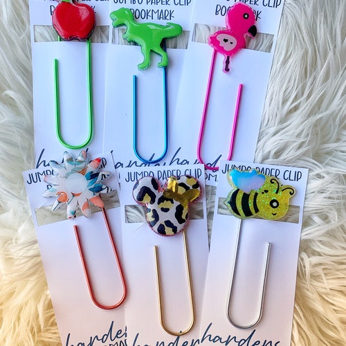Custom Bookmarks/jumbo Bookmark/paper Clip Bookmark/childrens Etsy
