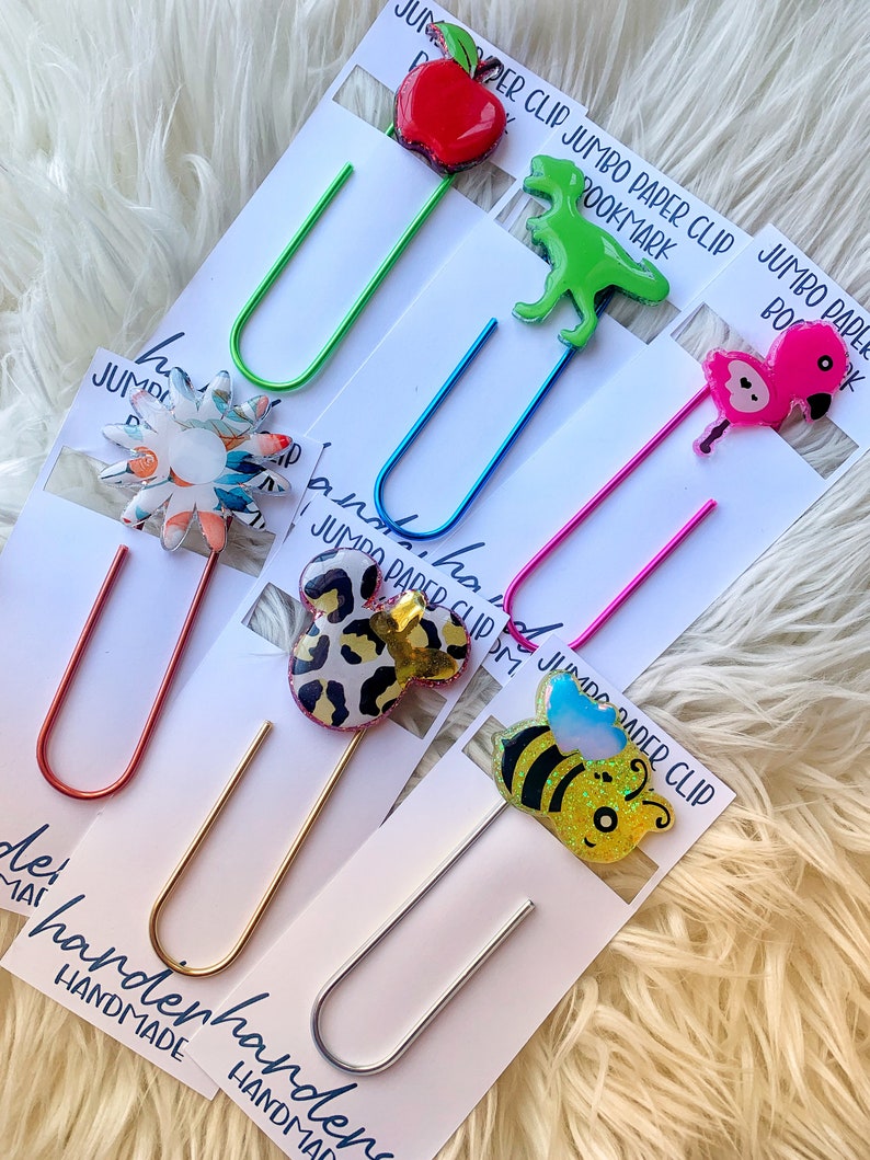 Custom Bookmarks/jumbo Bookmark/paper Clip Bookmark/childrens Etsy
