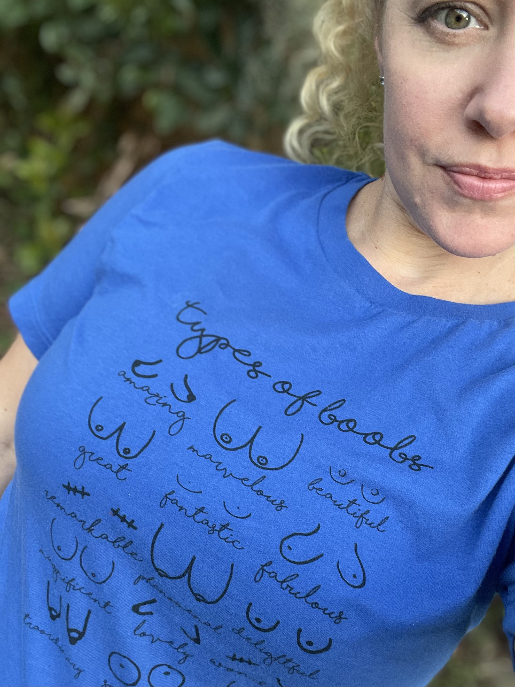 different types of boobs shirt