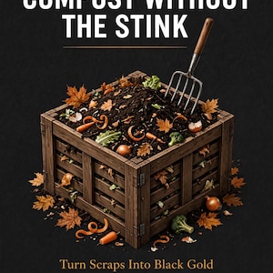Beginner Compost Guide, How to Compost at Home, Compost Bin Setup, Gardening Printable PDF