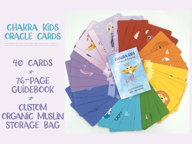 Beginner Oracle Deck with Guidebook Kid Personal Growth Emotional Feeling Homeschooler Kid MentalHealth Gift Mindful Parent Kid SelfCare image 2