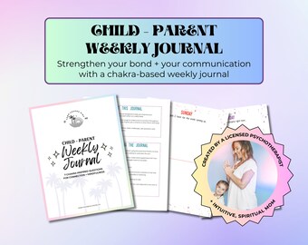 PARENT-CHILD JOURNAL Printable One Week Journal Prompts Shared Journal Download Instantly Mindful Parent Connection Communication