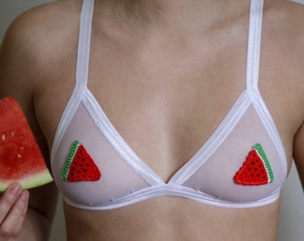 Watermelon Mesh Bralette