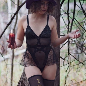Witchy Halloween Bodysuit (Skirt not included)