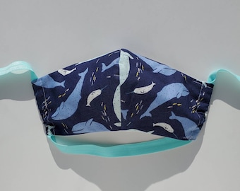 Whale 100% Cotton Face Masks/Coverings