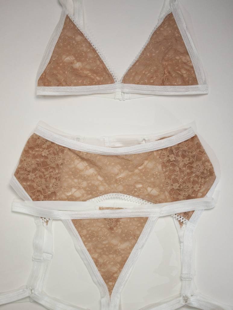 Peach Blossom Lingerie Set