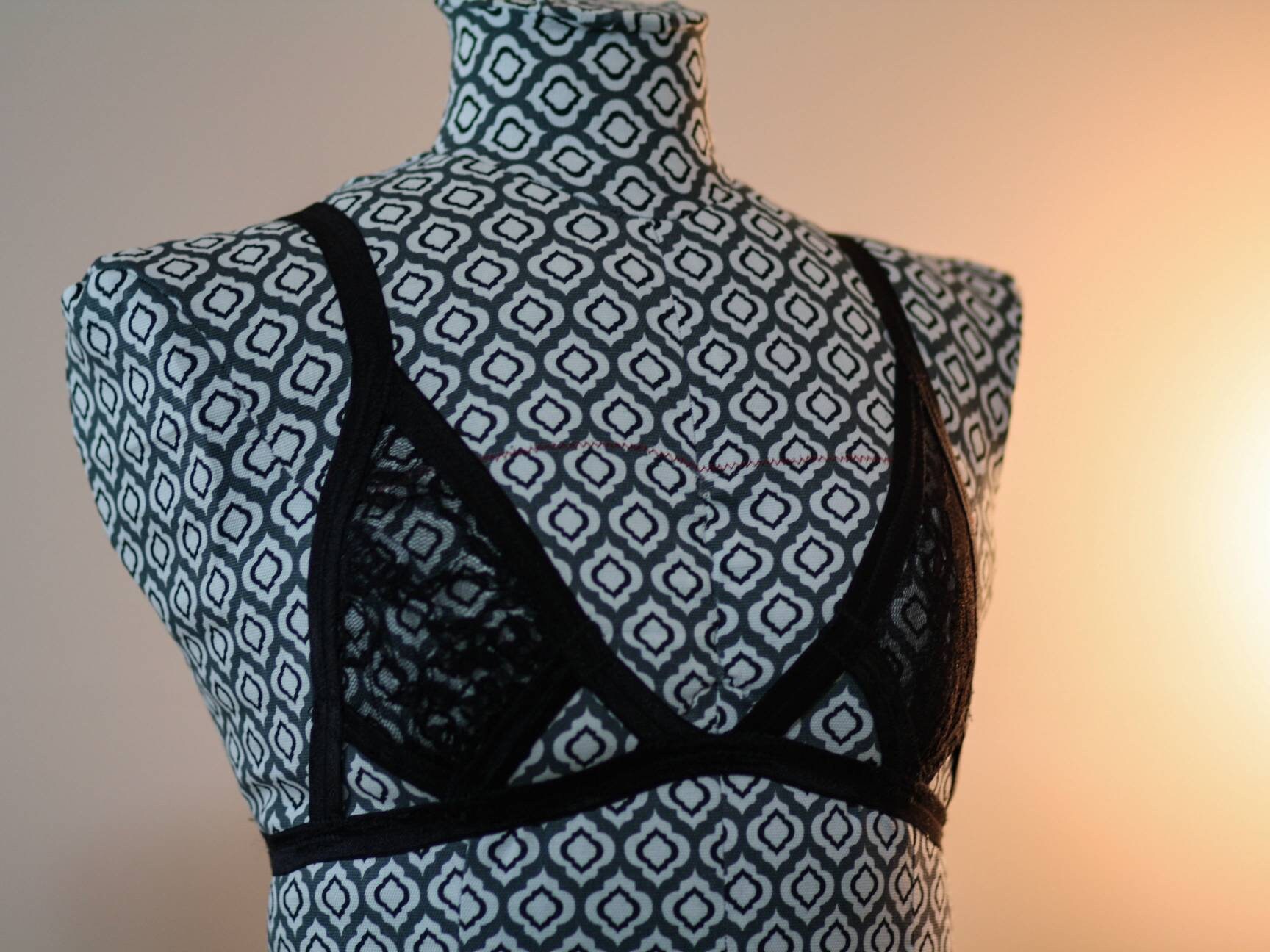 Rose Bralette Top – Black