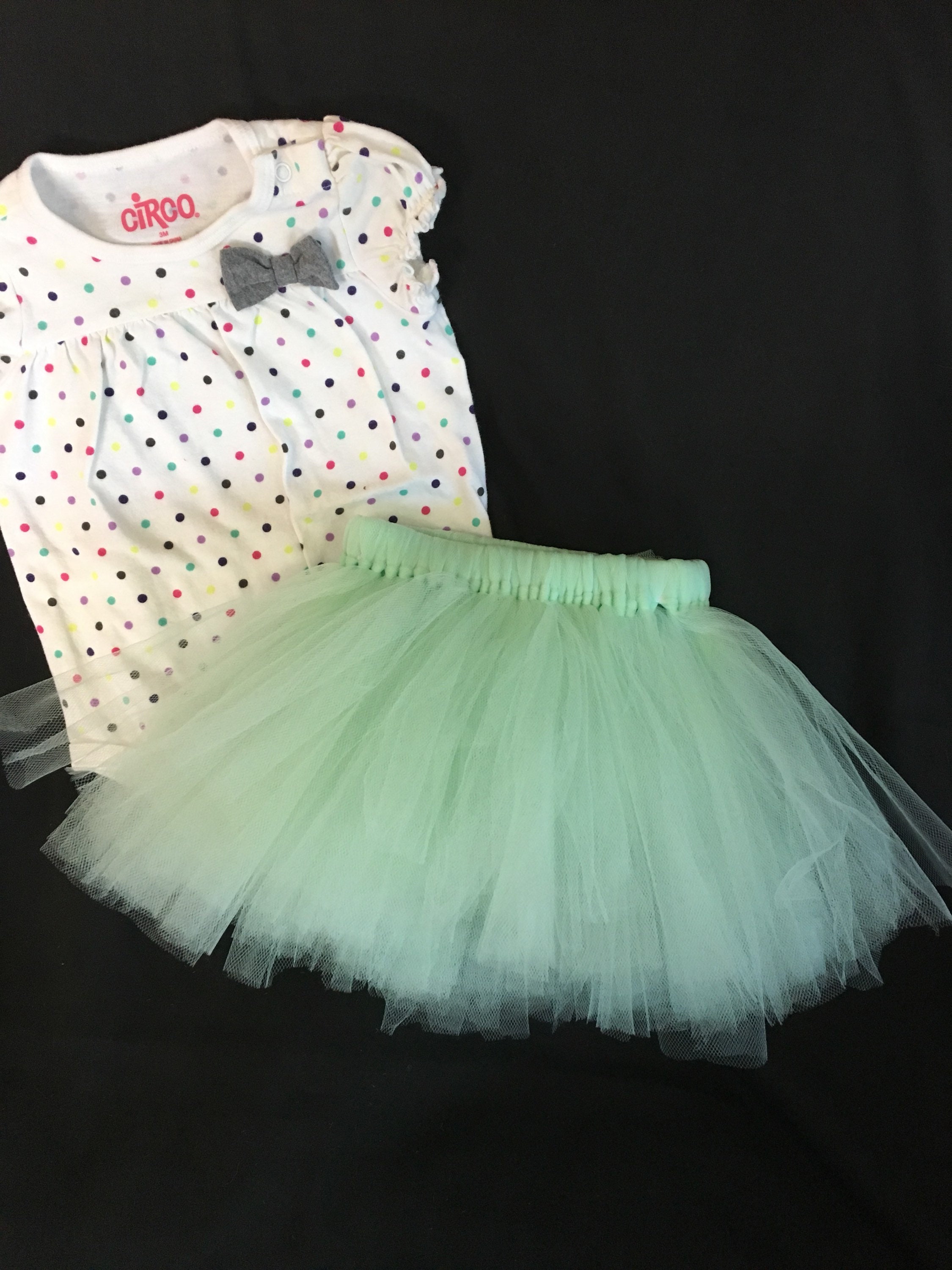 Infant Girl Tutu Skirt and OneZ Set Size 03 Months Etsy