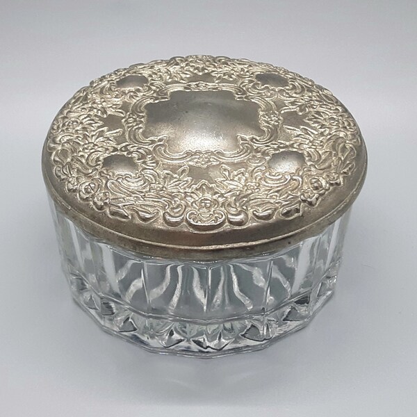 Glass Powder Box Etsy