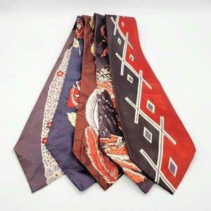 Lot of Five (5) Men's Vintage Patterned Neck Ties
