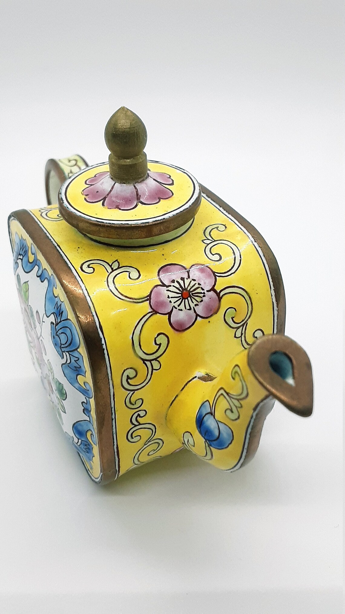 Kelvin Chen Miniature Enameled/Cloisonne Teapot with Original Etsy