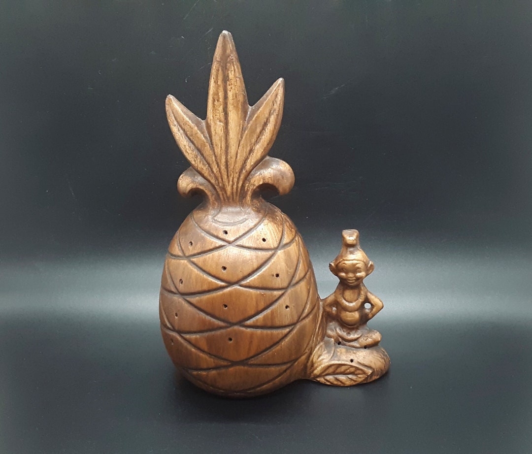 Vintage Treasure Craft Pineapple Hors D'oeuvres Service / Hawaiian, Polynesian, Tiki Etsy