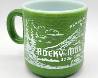 Vintage Colorado Milk Glass Mug | 70s Retro Souvenir - Etsy