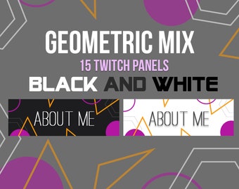 Geometric Twitch Panels Pink/Orange (2-pack)