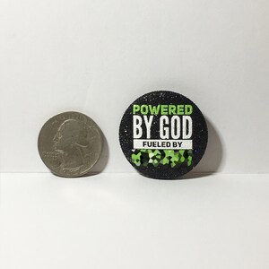 Mini Black/White/Green Bling Powered By God