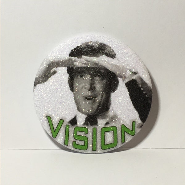 MH Vision Button - White Bling