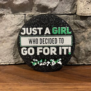 2.25 Black/White/Green Bling Just a Girl