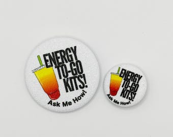 Energy To Go Kits - Ask Me How Button - White