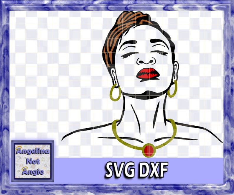 Download BLACK WOMAN SVG DxF Ophelia Africa America Lady Hair Up ...