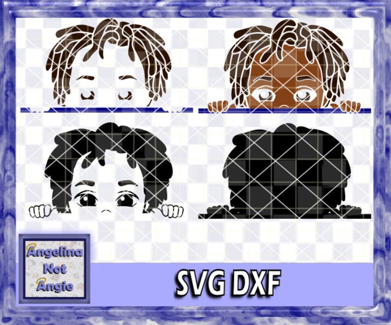 Download LITTLE BOY SVG Peeking Josiah Locs Dreadlocks Dread | Etsy