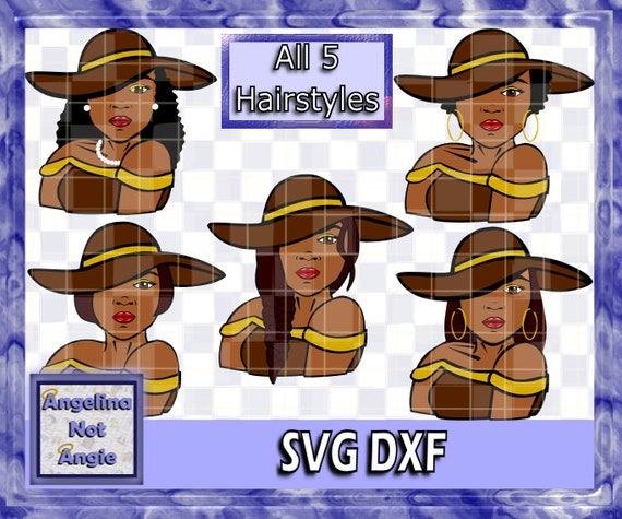 Svg Dxf Bundle Robyn File African America Black Woman Classy Etsy